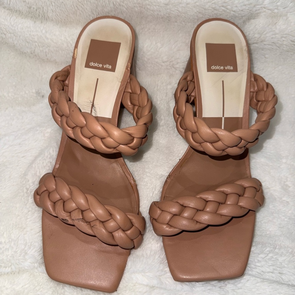 Dolce Vita Brown Braided Women's Sandals